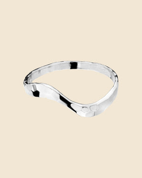 Sterling Silver Hammered Wiggle Band