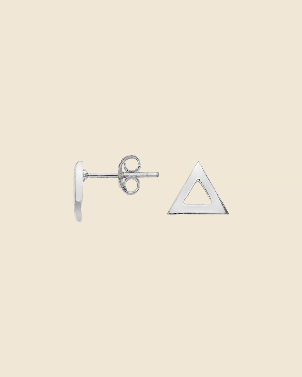 Sterling Silver Cut-Out Triangle Studs
