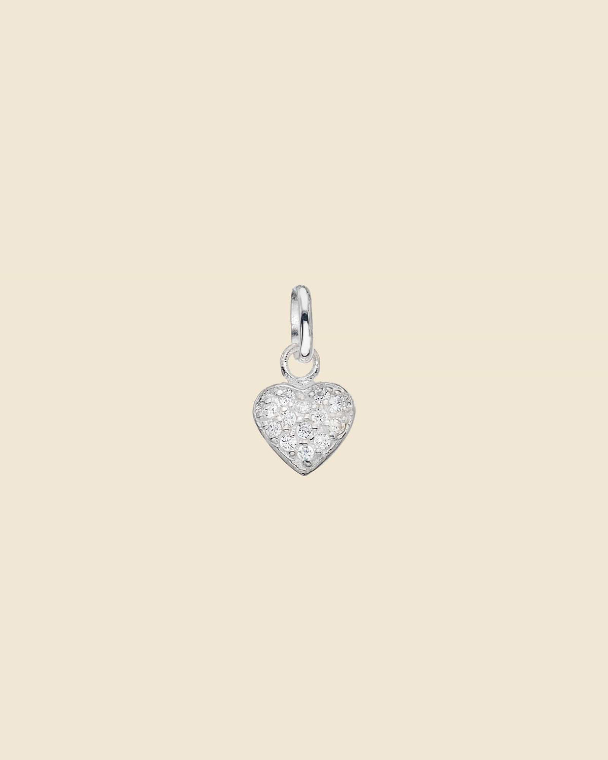 Sterling Silver and Cubic Zirconia Heart Pendant