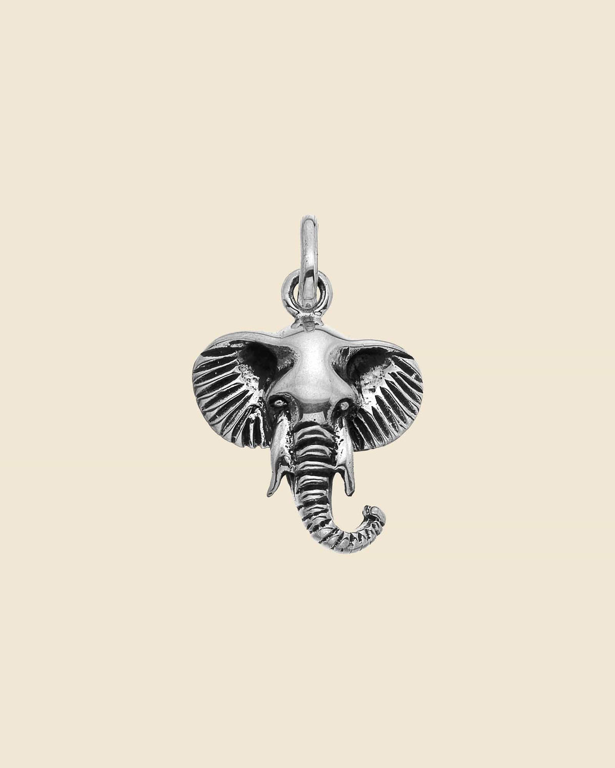 Sterling Silver Elephant Head Pendant
