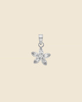 Sterling Silver and Cubic Zirconia Flower Pendant