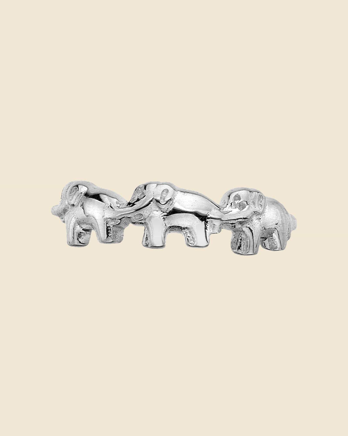 Sterling Silver Linked Elephant Ring