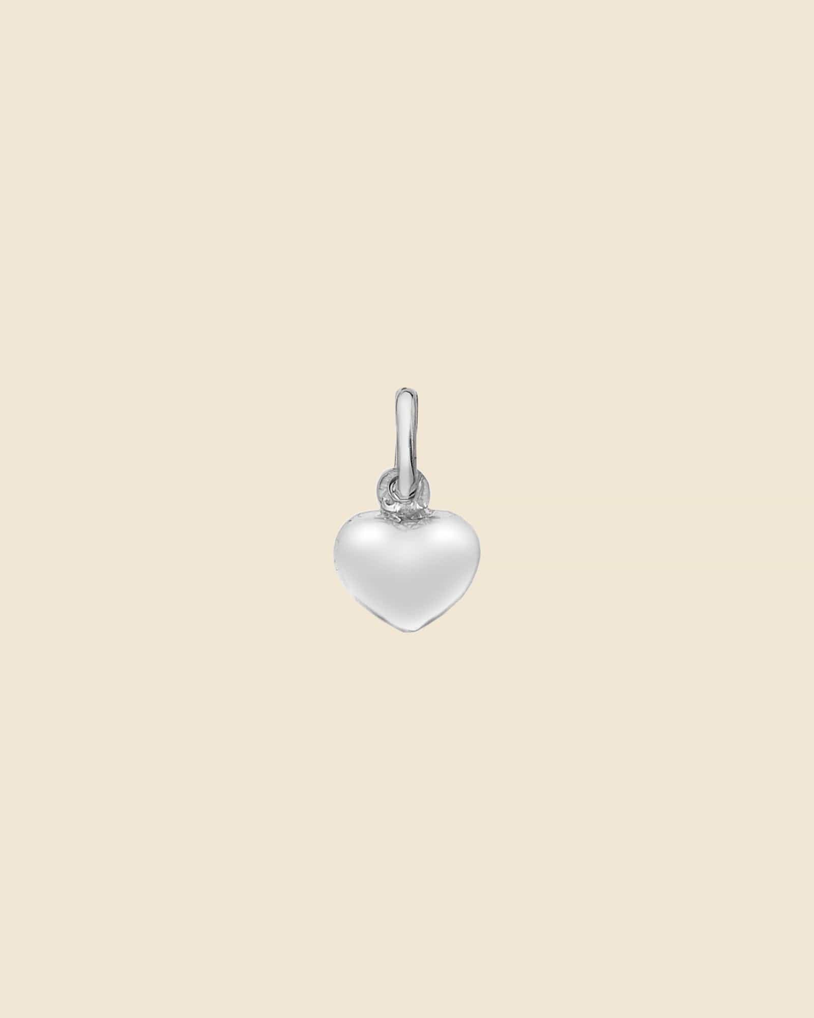 Sterling Silver Mini Puffed Heart Pendant