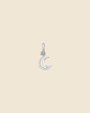 Sterling Silver Small Cut-Out Crescent Moon Pendant