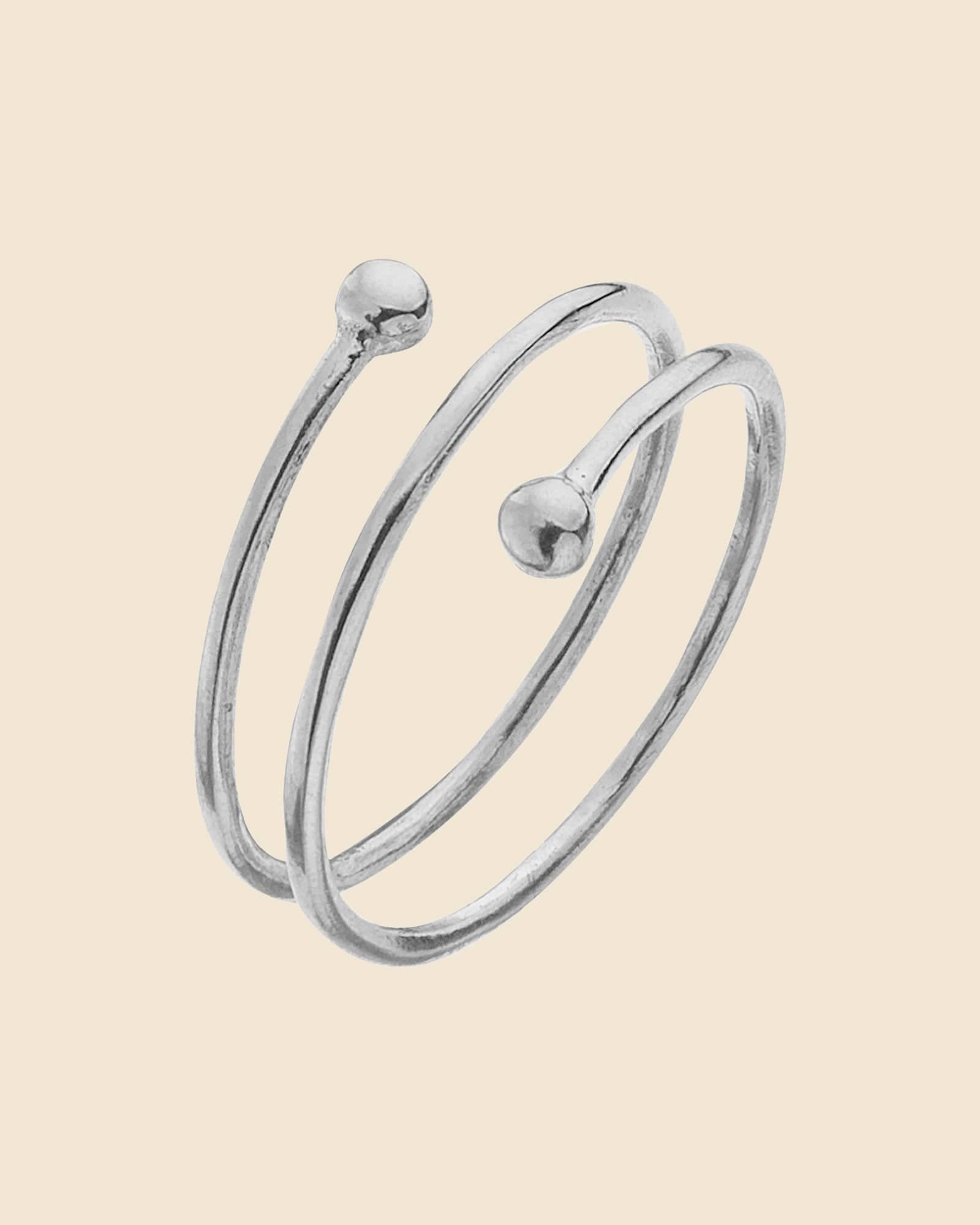 Silver Coiled Rings Sterling Silver Coil Ring