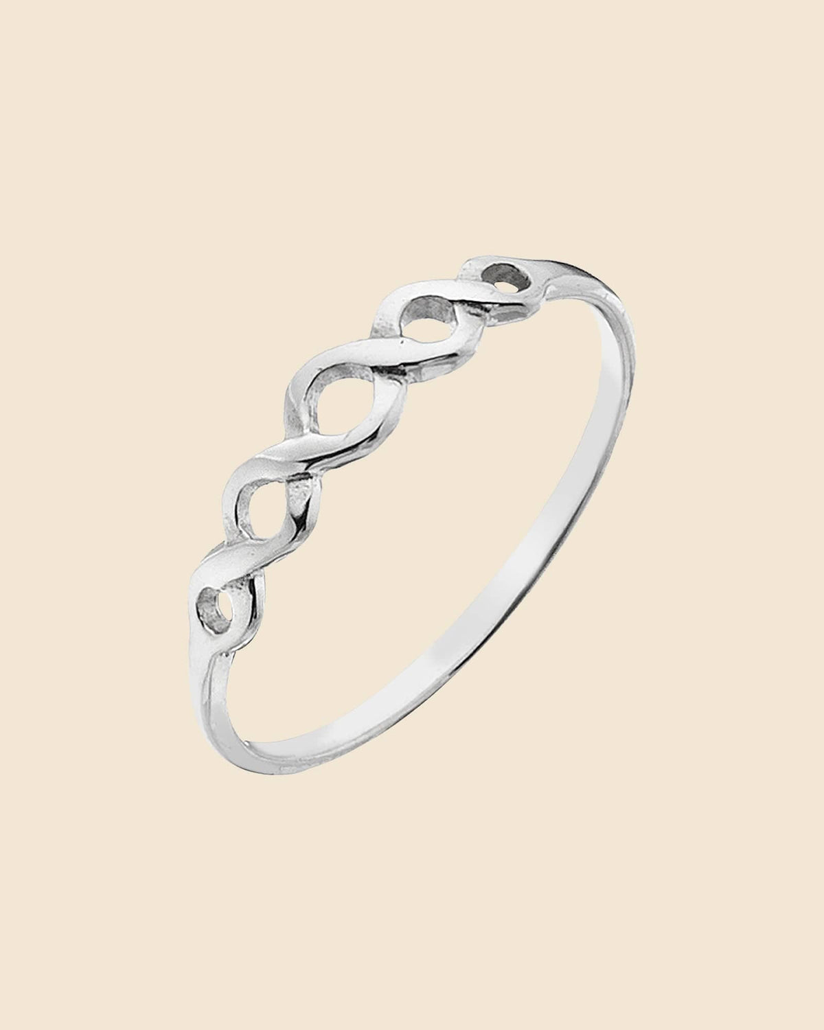 Sterling Silver Mini Infinity Loop Ring