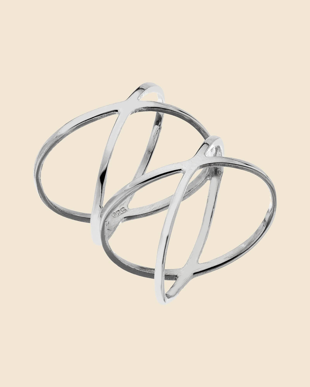 Sterling Silver Open Caged Ring