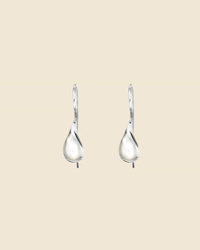 Sterling Silver and Mother of Pearl Elegant Teardrop Earrings