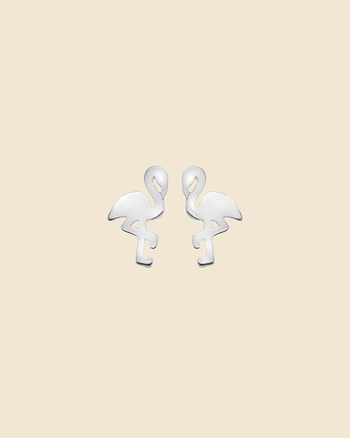 Sterling Silver Flamingo Studs