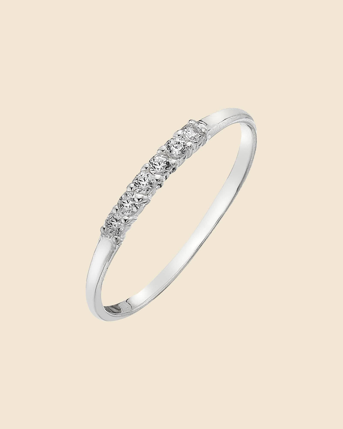 Sterling Silver and Cubic Zirconia Amelia Ring