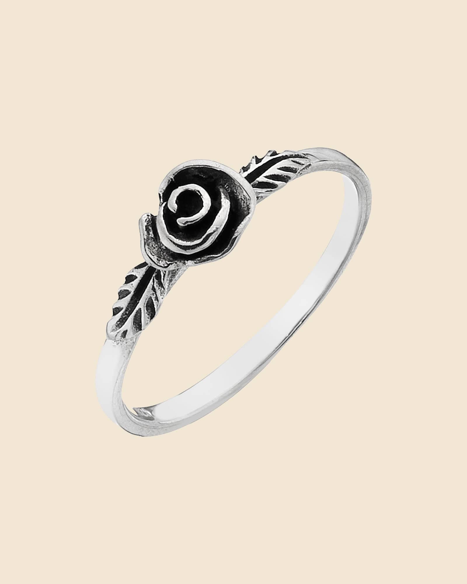 Sterling Silver  Rose Ring