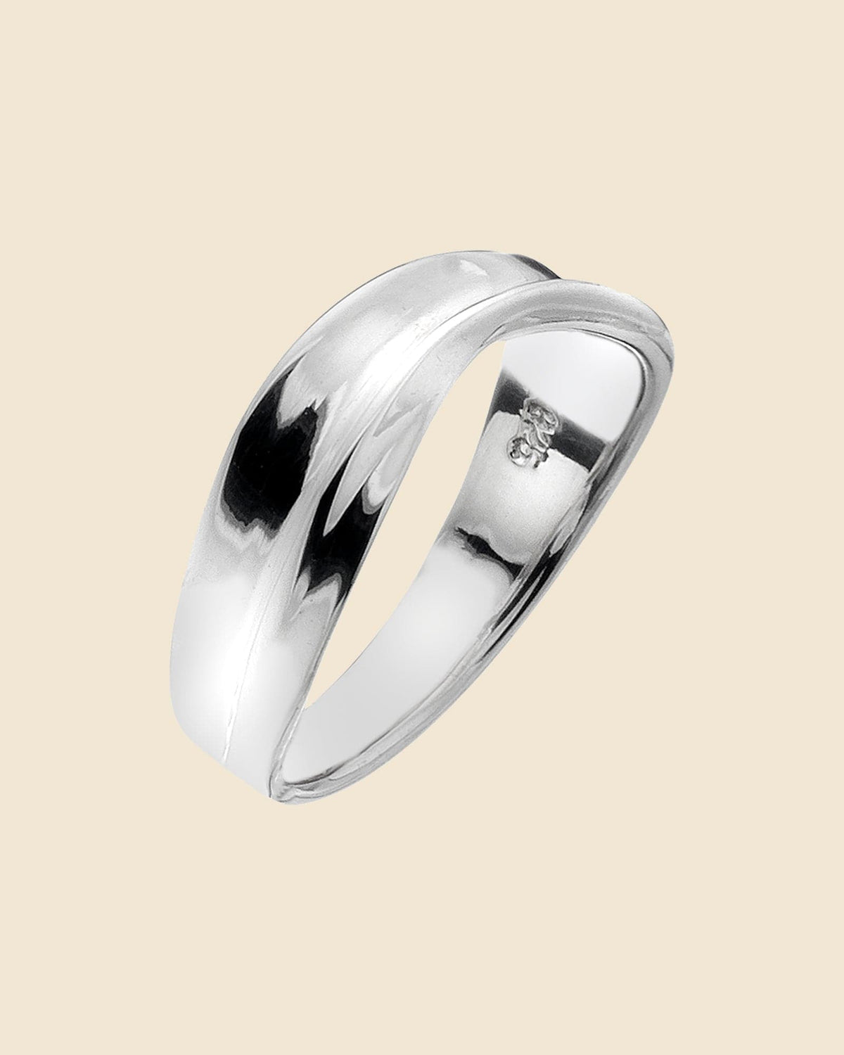 Sterling Silver Pinched Band Ring