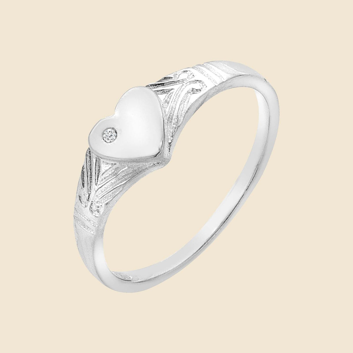 MAYU Heart signet ring ( silver )（Heart signet ring with